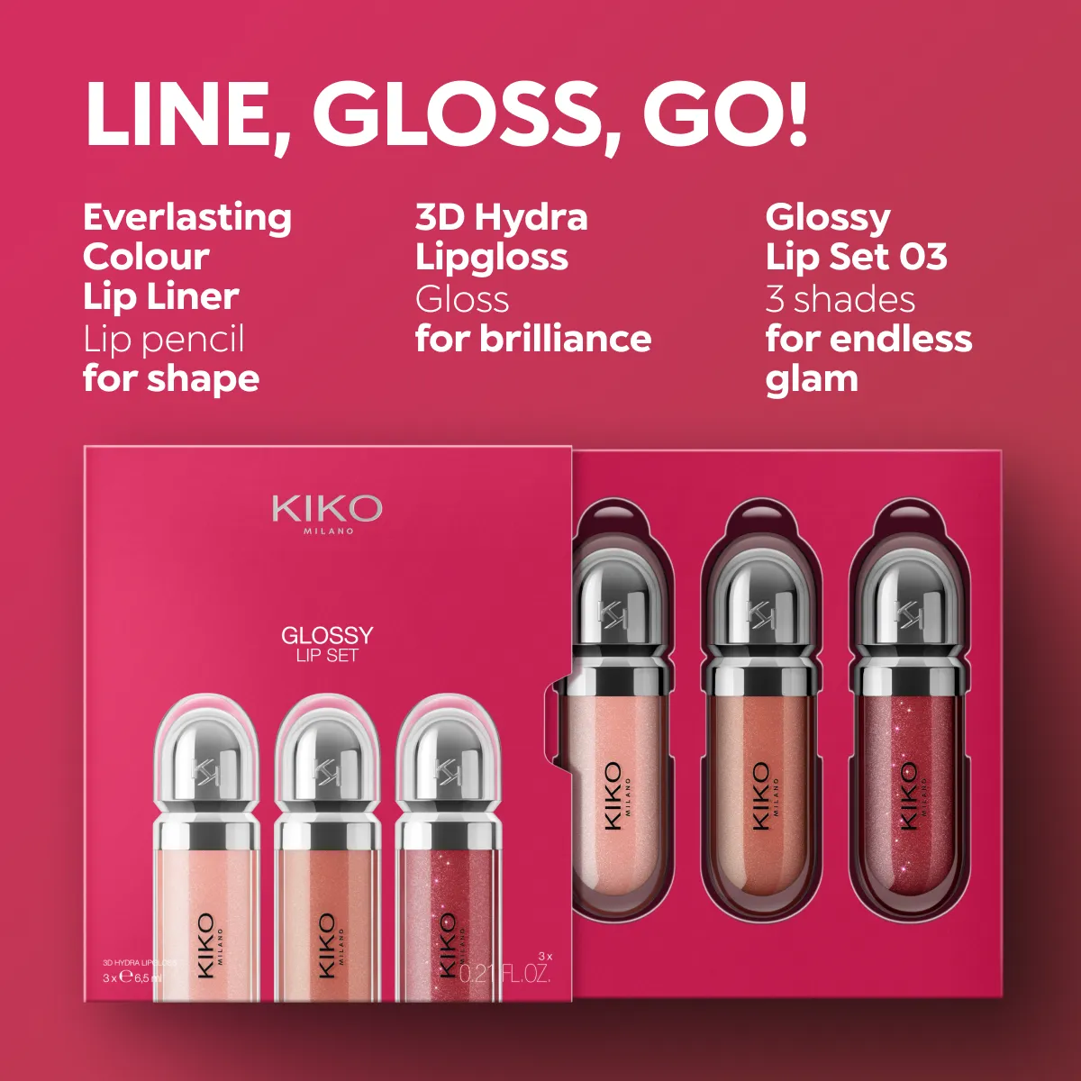 Sets & Kits - Glossy Lip Set 03 | KIKO Sets & Kits - Glossy Lip Set 03 | KIKO
