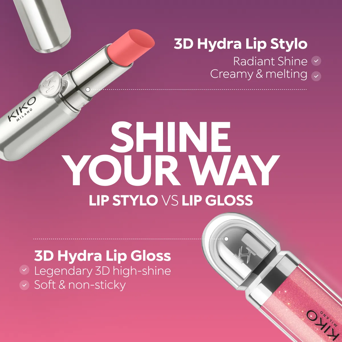 Lip Glosses - 3D Hydra Lipgloss - KIKO MILANO Lip Glosses - 3D Hydra Lipgloss - KIKO MILANO